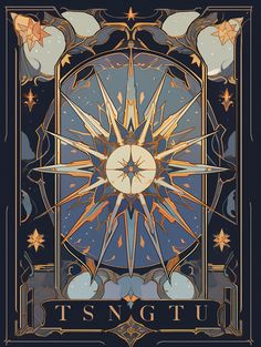 an art nouveau poster with the words it's n g t u