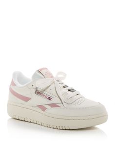 Reebok Women's Club C Double Revenge Low Top Sneakers Pink Reebok Shoes, Reebok Club C Double Revenge, Club C Reebok, Reebok Club C Double, Pink Reebok, Reebok Club C, Reebok Sneakers, Club C, Reebok Women