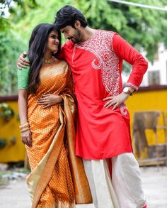 Gents Kurta, Kurta Pajama, Pose Ideas, Embroidery Designs, Pajamas, Saree, Models, Embroidery, Red