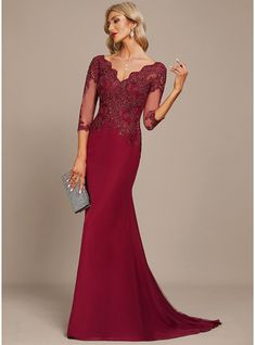 JJ's House Sequins Lace Chiffon V-Neck Fall Spring Summer Winter Trumpet/Mermaid Plus General No Leg Slit Back Zip V Back Elegant Beautiful Back Black Tie Burgundy Height:5.8ft（176cm） Bust:32in（82cm）Waist:24in（61cm）Hips:35in（89cm） No Sweep Train Red Model Name:Anna. #JJ's House #Sequins #Lace #Chiffon #VNeck #Fall #Spring #Summer #Winter #TrumpetMermaid #Plus #General #NoLegSlit #BackZip #VBack #Elegant #BeautifulBack #BlackTie #Burgundy #No #SweepTrain #Red Mother Of The Bride Burgundy Dresses, Jjs House Mother Of The Bride Dresses, Wedding Weddings Dresses For Mother Burgendy, Fitted Floor-length Holiday Mother Of The Bride Dress, Red Floor-length Mother Of The Bride Dress For Banquet, Elegant Burgundy Floor-length Evening Dress, Elegant Red Floor-length Mother Of The Bride Dress, Burgundy Gown, Mother Of The Bride Fashion