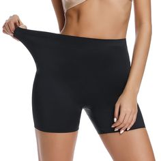 PRICES MAY VARY. 【No Show Boy Shorts Underwear for Women】Extremely comfy: Lightweight, silky and cool feeling. These women's thigh short panties are super comfy and have a wonderful feel against your skin. Feels soft and airy, perfect for summer or hot climates. And please choose size from our size chart which is displayed in left pictures, not Amazon size chart, thanks. 【Women Undershorts for Dresses】No panties lines! Smooth under clothing with no lines showing. No pinching, rolling up or muffi Shorts For Under Dresses, Womens Boxer Briefs, Thigh Bands, Safety Shorts, Thigh Chafing, Slip Shorts, Anti Chafing, Lingerie Dress, Shorts For Women