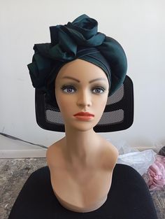 African autogele, ready to wear gele, African hat, traditional wedding hat... Already made head wear Made with African aso oke  Easy to wear  Velcro at the back to make it fit all head sizes Green Bonnet One Size Fits Most, Green Bonnet, One Size Fits Most, One Size Green Bonnet, Adjustable Green Hat Headpiece, Fitted Green Headwrap Headband, Fitted Green Headband Headwrap, Green Fitted Headband Wrap, Green Adjustable Headwrap For Party, Green Headpiece For Church