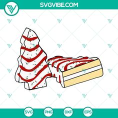 a piece of cake with red and white stripes on it