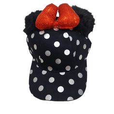 Disney Parks Minnie Mouse Polka Dot Red Puffy Bow Adjustable Fuzzy Ears Hat New. This Item Is Disney Parks Official Merchandise Only Available For Purchase At The Disney Theme Parks. It Is Brand-New With Tags From A Smoke-Free Home. Black Adjustable Minnie Mouse Hat, Adjustable Black Minnie Mouse Hat, Ears Hat, Disney Theme Parks, Ear Hats, Disney Theme, Disney Accessories, Theme Parks, Disney Parks