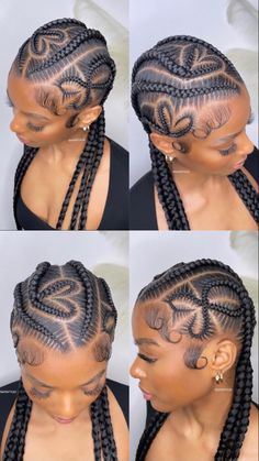 Stitch braids with a heart Hair Braid Designs, Cornrows Natural Hair, Scalp Braids