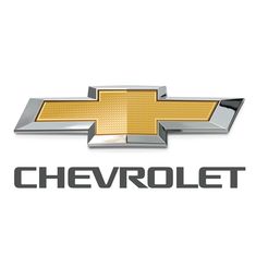 the chevrolet logo is shown on a white background with black and gold lettering that reads,