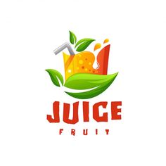 juice fruit logo on white background