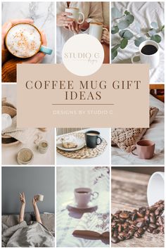 coffee mug gift ideas from studio g with text overlaying the top and bottom