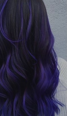 Dark Midnight Blue Hair, Dark Blue And Purple Hair, Starfall Ball, Bright Purple Hair, Midnight Blue Hair, Blue Purple Hair, Purple Hair Highlights, Purple Tips