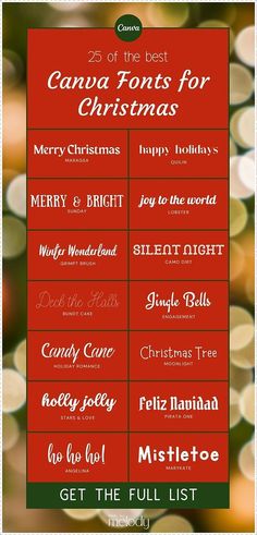 the 25 best canva fonts for christmas