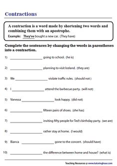 worksheet for conjunctions with pictures