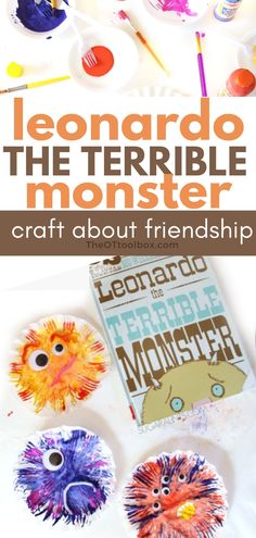 Monster Books Preschool, Social Emotional Activities For Kindergarten, Feeling Monsters Craft, Leonardo The Terrible Monster Craft, Preschool Friendship Books, Feelings Monster Craft, Social Emotional Sensory Activities, Sharing Preschool Activities, Social Skills Crafts