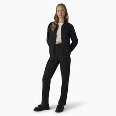 Women's Unlined Eisenhower Jacket - Dickies US, Black S Dickies Outfit, Eisenhower Jacket, Dickies Jacket, Work Uniforms, Work Jacket, Work Jackets, Hard Work, A Black, Work Wear