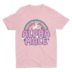 Ironic Alpha Male Unicorn Rainbow  Funny Unisex Tshirt  Bella Canvas Tee  Funny Shirt  Funny Graphic Tee  Offensive Shirt  Weird Shirt Easy 30 day return policy