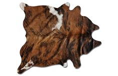 an animal skin pattern is shown on the back of a cow's fur rug