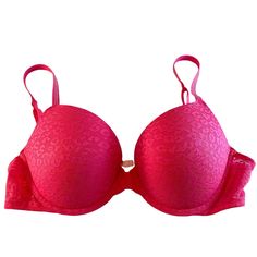 Vs Pink Bras, Victoria Secret Pink Bras, Pink Bra, Pink Lace, Push Up Bra, Vs Pink, Victoria's Secret Pink, Secret Pink, Push Up