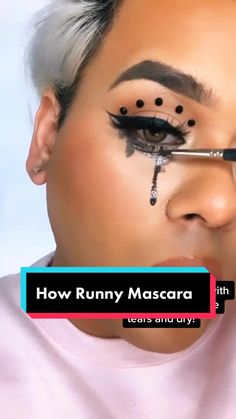 I love this dramatic primadonna runny mascara look. #fyp #primadonna #... | TikTok Runny Mascara Makeup, Runny Makeup, Crazy Goth Makeup, 2020 Makeup Trends Alt Cringe, Runny Mascara, Makeup Tutorial Mascara, Dramatic Eyeliner Goth, Extreme Gothic Makeup, Goth Makeup Tiktok