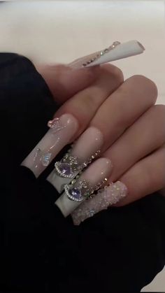 Best Server, Simple Acrylic Nails, Pretty Gel Nails, Acrylic Nails Coffin Pink, Long Square Acrylic Nails, Bling Acrylic Nails, Square Acrylic Nails, Luxury Nails, Nail Art Ideas