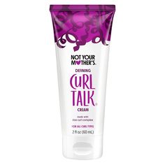 Want definition for your curls at their every twist and turn? Not Your Mother's Curl Talk Defining Curl Cream is your answer to achieving clearly defined curls and added bounce within your day-to-day hairstyling routine. Not only is it a member of one of our most-loved hair care collections, but it's also packed with benefits. This travel-size curl-defining cream delivers maximum curl definition, but it also works to seal in hair moisture, control hair frizz, and add hair shine. Formulated with Curly Hair Oil, Hair Curl Products, Best Curl Products, Bathroom Wishlist, Best Wavy Hair Products, Curl Talk, Curly Products, Curly Hair Cream, Curl Products