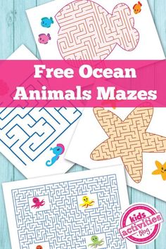 free ocean animals mazes for kids to play with