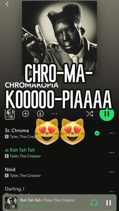 the cover art for chro - ma - koo - piaaa