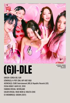 the girl group g i - dle posing for a poster