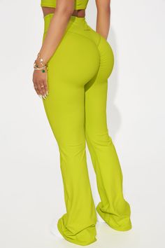 Available In Black And Lime. High Waisted Yoga Pant Elastic Waistband Ruched Detail Super Soft Medium Impact Stretch Pair With "Body Sculpt Super Soft Sports Bra" 77% Polyester 23% Spandex Imported | Claudia Super Soft Active Yoga Pant in Lime size Large by Fashion Nova Green Stretch Yoga Pants With Moisture-wicking, Stretch Lime Green Swimwear, Green Stretch Moisture-wicking Yoga Pants, Green 4-way Stretch Sportswear Yoga Pants, Green Moisture-wicking Yoga Leggings, Yoga Pant, Body Sculpting, Yoga Pants, Fashion Nova