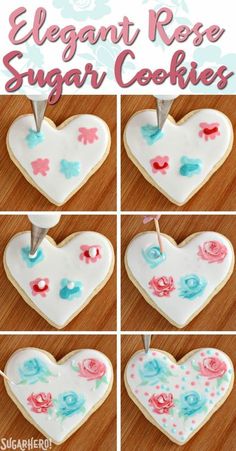 how to decorate heart shaped sugar cookies for valentine's day or any special occasion