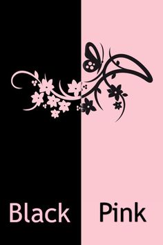 black and pink are the same color as each other in this graphic art print design