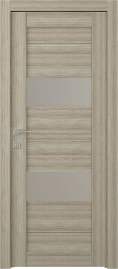 an image of a door with glass panels on the front and side doors in light wood