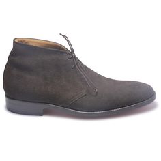 Leather Chukka boots with good quality suede fabric are the perfect choice to be a part of any wardrobe staple. These gray suede boots can help sport a simple, smart and casual look as they go with everything from coats to blazers to trousers to chinos. These pair of lace-up shoes will add flair and the right fusion of comfort and style and take your outfit up a notch. The light grey outsole is truly a gentleman’s color and adds a classic touch to the product. The outer surface has a rugged texture which makes these boots durable and safe for longer use and a sober outlook. Giving it a luxurious finish, these are just the right kind of product to have in your closet. Some admirable features of the product include: Made from top quality suede A classy grey vintage touch Comfortable insole l Semi-formal Fall Chukka Boots With Round Toe, Semi-formal Fall Chukka Boots With Leather Sole, Semi-formal Leather Boots For Fall, Semi-formal Suede Boots With Round Toe, Leather Boots For Semi-formal Fall Occasions, Winter Business Chukka Boots With Leather Sole, Elegant Fall Chukka Boots With Suede Lining, Semi-formal Suede Chukka Boots With Round Toe, Casual Chukka Boots With Leather Sole For Semi-formal Occasions