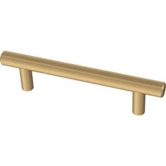 an image of a brass cabinet handle on a white background