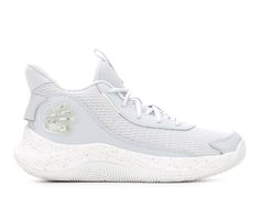 Keep them on the court in these Under Armour Curry 3Z7 basketball shoes. Plush foam sockliner for increased underfoot comfort, Full-length Micro G® midsole turns cushioned landings into explosive takeoffs, Internal shank provides midfoot stability, Leather & mesh upper, Micro G® midsole, Lace-up, Spot clean | Men's Under Armour Curry 327 Basketball Shoes in Grey/White Size 11 White Synthetic Basketball Shoes With Abzorb Midsole, Mid-top Fade-resistant Basketball Sneakers, Mid-top Fade-resistant Sneakers For Basketball, Breathable Synthetic Basketball Shoes With White Sole, White Sole Mid-top Basketball Shoes, Basketball High-top Sneakers With Abzorb Midsole, White Synthetic Jordan Basketball Shoes, Mid-top Basketball Shoes With Abzorb Midsole, Breathable High-top Basketball Sneakers With Round Toe