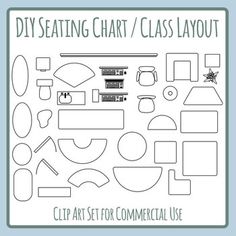 Blank Seating Chart Classroom, Furniture Clipart, Seating Chart Classroom, Seating Plans, Diy Seating, Classroom Layout, Classroom Furniture, Seating Plan, Seating Charts