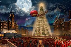 The Polar Express™ - Limited Edition Canvas | Thomas Kinkade Studios® Online Store Thomas Kincaid, The Polar Express, Polar Express, Thomas Kinkade, Limited Edition Art, Paper Frames, Train Rides, Christmas Wallpaper, Christmas Magic