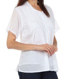 Semi-sheer blouse features button down front, delicate embroidered details, lightweight gauzy lining in the front of the blouse, relaxed fit and beautiful solid colors. Lightweight and breathable 100% cotton makes this blouse perfect for warm climates! Material: 100% Cotton Hand Wash in Cold Water. Hang Dry. Imported Women's embroidered short sleeve blouse features beautiful colors and easy comfortable style. About Sakkas Store:Sakkas offers trendy designer inspired fashion at deep discounts! We Evening Scarf, Long Beach Dress, Comfortable Style, Leggings Sale, Caftan Dress, Embroidered Details, Pashmina Shawl, Fashion Inspiration Design, Embroidered Shorts