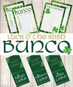 luck o'the irish bunco game with four cards