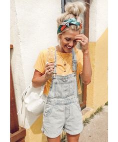 Clad And Cloth, Perfect Summer Outfit, Mode Boho, Denim Overalls, Fashion Mode, Ladies Dress Design, Looks Vintage