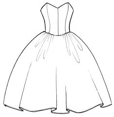 a line drawing of a dress