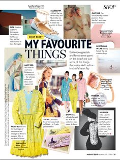 an article in the fashion magazine, my favorite things