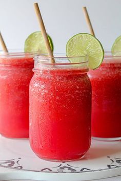 Wine & Cocktail Slush- Watermelon Lime - Lark & Lily Boutique Virgin Strawberry Daiquiri, Strawberry Daiquiri Recipe, Best Non Alcoholic Drinks, Italian Cream Soda, Daiquiri Recipe, Italian Drinks, Strawberry Daiquiri, Healthy Drink, Lime Soda