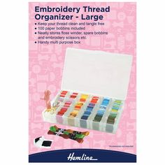 the hemline embroidery thread organizer large