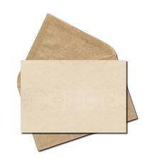 two pieces of brown paper are stacked on top of each other, with one piece torn off