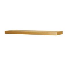 a wooden shelf on a white background