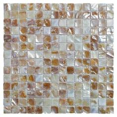 an image of a mosaic tile pattern with brown and white tiles on the bottom half