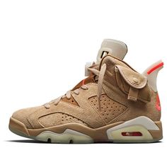 Air Jordan 6 Retro SP Travis Scott British Khaki DH0690-200 KICKSOVER Best Sandals For Men, Nike Travis Scott, Doudoune The North Face, Retro 6, Air Jordan 6 Retro, British Khaki, Nike Air Jordan 6, Jordan 6 Retro, Air Jordan 6