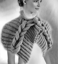 black and white photograph of woman in sweater