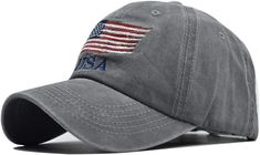 Personalized Vintage Hats are unique gift for everyone. Material: Cotton Blend Vintage baseball hats with American flag patch, perfect for a timeless and patriotic look. Breathable Material: Made with breathable mesh and adjustable cotton. They are great for outdoor activities and sports. Suitable for running, ball games or just casual wear The adjustable strap ensures a comfortable and secure fit for all head sizes. For Customization, only white vinyl is used. Only Initials (No more than 2 characters) Vintage Gray Baseball Cap With Curved Bill, Patriotic Snapback Hat For Veterans Day, Vintage Curved Bill Gray Hat, Casual American Flag Baseball Cap For Memorial Day, Casual Memorial Day Baseball Cap, Patriotic Baseball Cap With Curved Bill, Vintage Baseball Hats, American Flag Patch, Army Hat