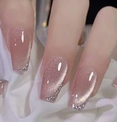 Elegant Manicure, Gel Toe Nails, Acrylic Nail Shapes, Nude Nail Designs, Fancy Nails Designs, Nagel Tips, Winter Nails Acrylic, Work Nails, Cat Eye Nails