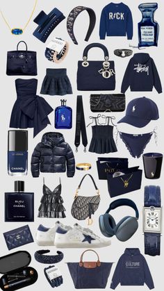 #navy #stockholmstyle #outfitinspo #blue #bleu #navyblue # All Navy Blue Outfit, Dark Blue And White Outfit, Navy Blue Clothes Aesthetic, Blue Clothes Aesthetic, Navy Blue Outfits, Chloe Aesthetic, Navy Clothes, Navy Fits, Navy Blue Fashion